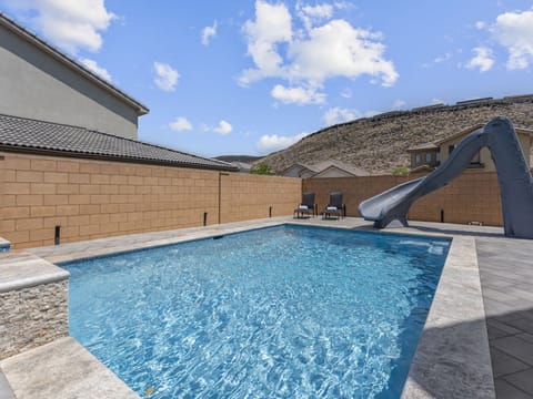 Private Pool with a Slide