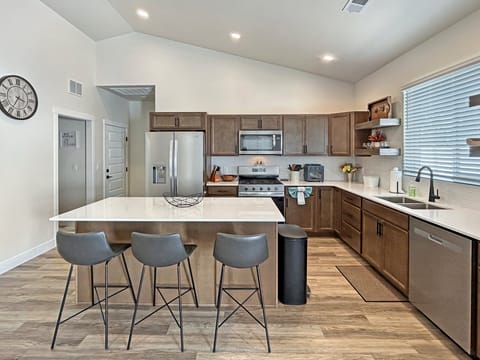 Fully stocked kitchen
