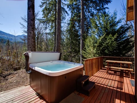 Hot tub and deck