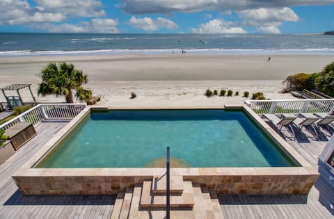 Private pool with panoramic ocean views.