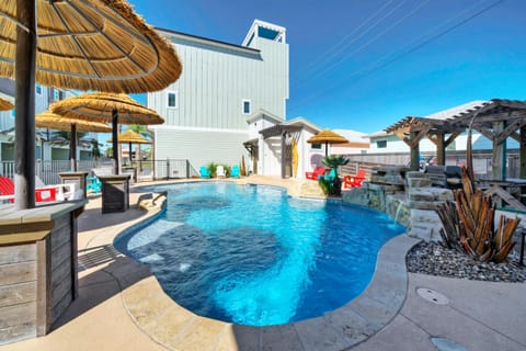 Dive into bliss in the saltwater pool.