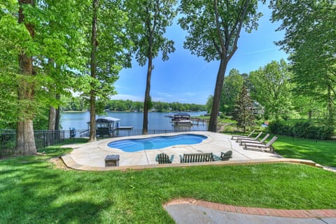 New pool with amazing lake views