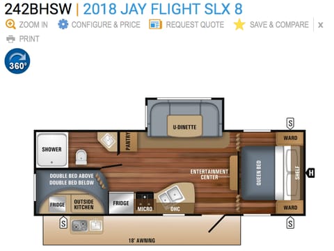 2018 Jayco Jay flight 242BHSW Towable trailer in Morgan Hill