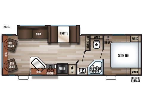 2018 Grey Wolf 26rl Towable trailer in Meridian charter Township