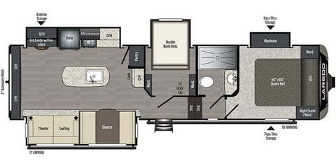 Unique mid bunk, rear living family getaway! Towable trailer in Gastonia