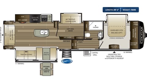 2021 Keystone RV Cougar 368MBI Towable trailer in Laurel Park