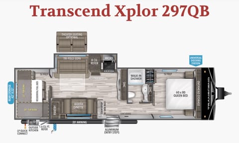 2021 Grand Designs Transcend Xplor 297QB Towable trailer in Kettering