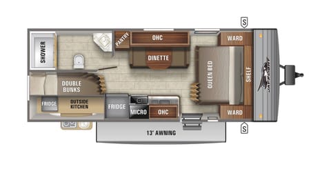 2022 Jayco Jay Flight SLX 224BH Towable trailer in Rockford