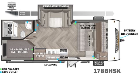 2021 Forest River RV Wildwood FSX 178BHSK Remorque tractable in Northwood