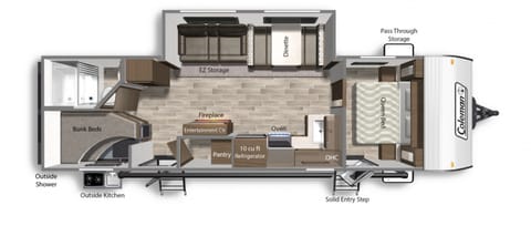 2021 Dutchmen RV Coleman Lantern LT Series 285BH Towable trailer in Everglades