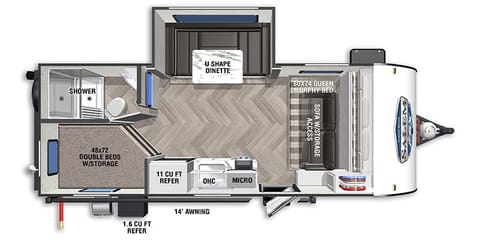 2022 Forest River RV Salem FSX 178BHSK Remorque tractable in Foley