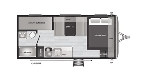 Cozy Keystone Springdale Mini with Bunk Beds Towable trailer in Tilton