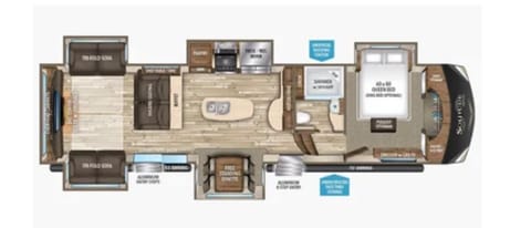 43’ Luxurious & Spacious 5th Wheel Towable trailer in Spring Branch