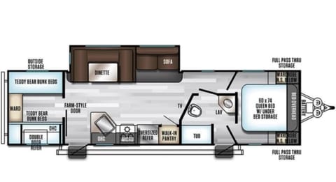 2020 Forest River RV Cherokee Alpha Wolf 29QB-L Towable trailer in Kearney