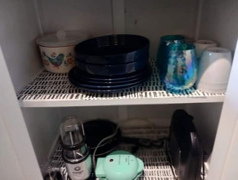 Fridge, microwave, coffee/tea maker, electric kettle