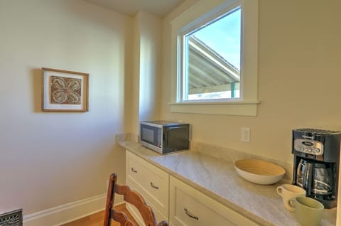 Coffee bar area in dining room