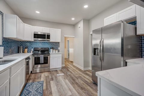 We have a complete kitchenware. We also have a refrigerator, microwave, stove, coffee maker, and many other items and appliances!