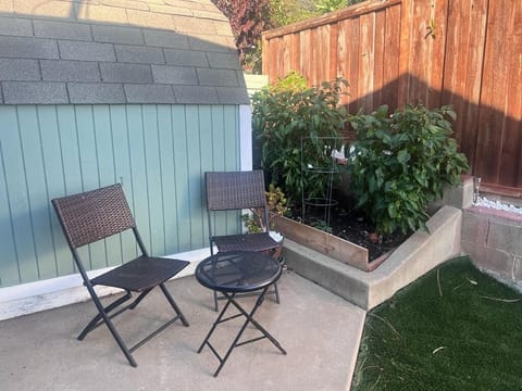 Front seating area by the garden