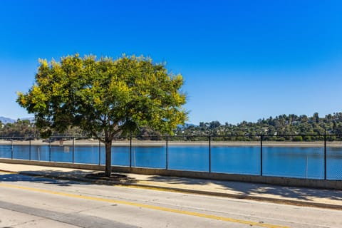 Silverlake Reservoir with walking path
