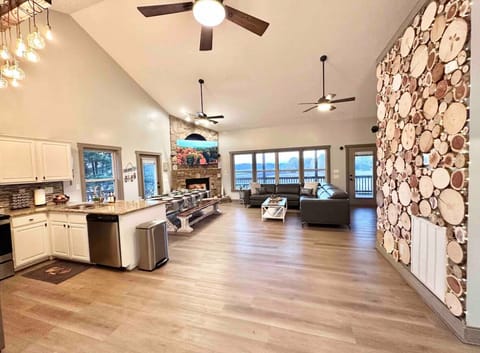 Enjoy the spacious living room that’s filled with unique touches