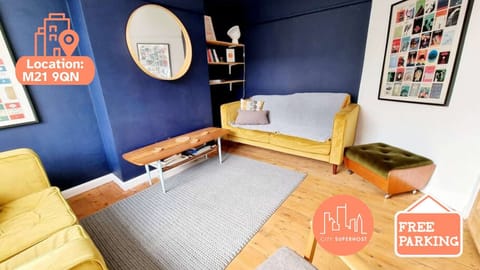 Comfy living room with space for everyone to relax