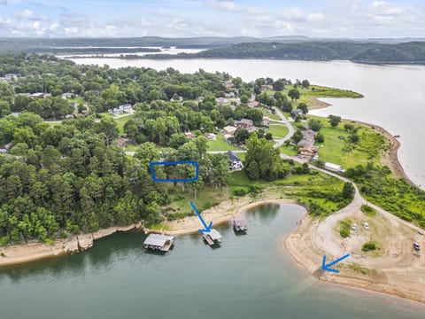 Neighborhood boat launch and private dock for picking up your lake crew!
