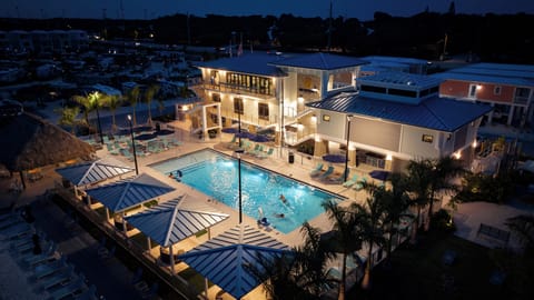 Outdoor pool, a heated pool