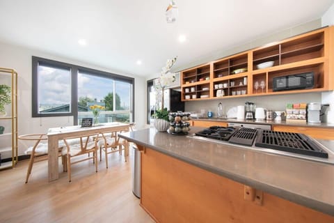 Here is the kitchen and the formal dinning table
