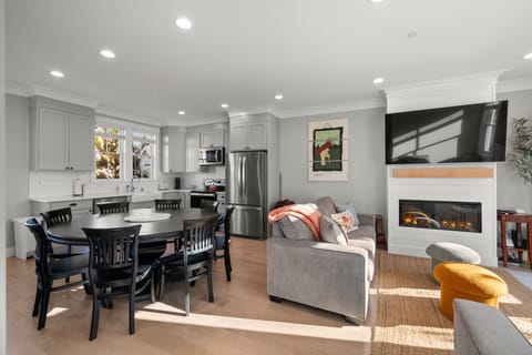 The open-concept design brings everyone together effortlessly