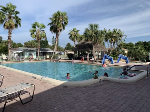 Outdoor pool, a heated pool