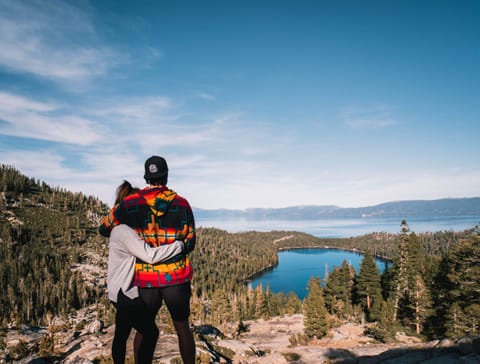 Beautiful view from a trail near Emerald Bay on the south shore.