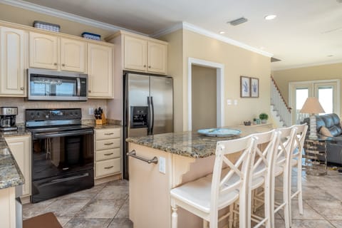 Shore Beats Work Kitchen Island Extra Seating