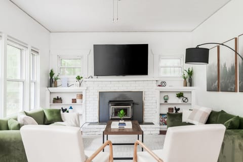 The heart of the home. Gather around with a warm cup of coffee or snuggle up.