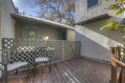 The communal patio area is a great place to sip a morning cup of coffee and discuss your plans for the day. 