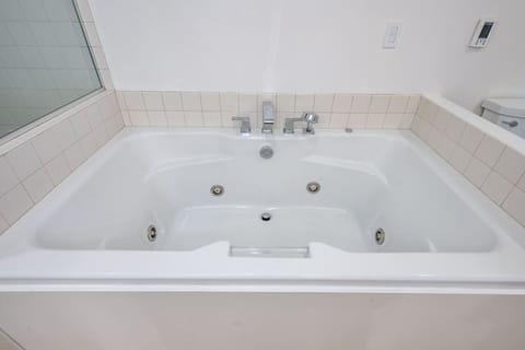 Jetted tub, hair dryer