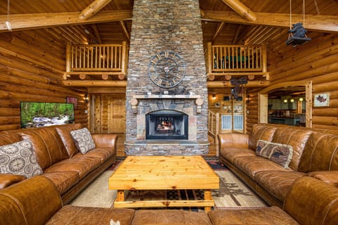 stone fireplace