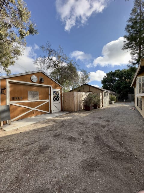 Parking directly in front of bike barn
