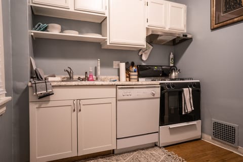 Microwave, oven, stovetop, dishwasher