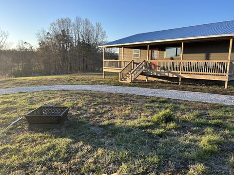 Fire pit by circle drive