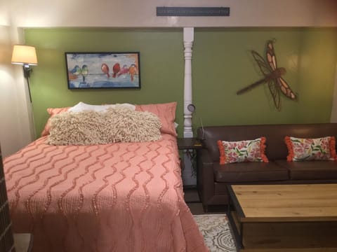 bedroom with couch fold out