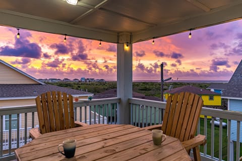 Gorgeous sunrise back deck view