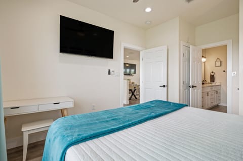 King suite with 55" TV and work station