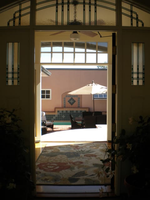 Foyer opens to patio