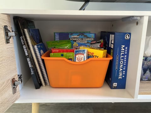 We have plenty of games on hand for evening entertainment.