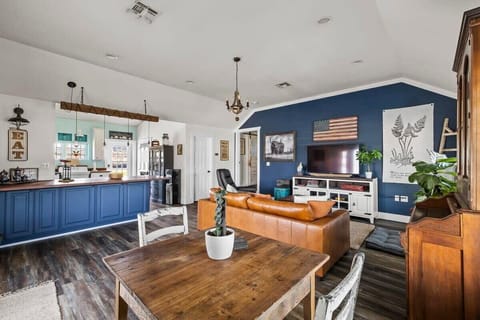 Living area open to the kitchen