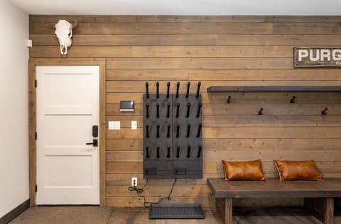 Boot/Glove/Air Dryer right at the door. Ski boots or waders. Gloves or hats. Never go out again with wet/damp gear.