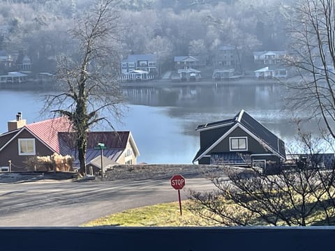 Beautiful view of Apple Valley Lake from front deck.