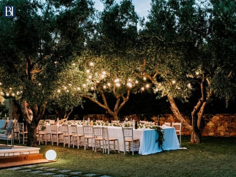 Outdoor banquet area