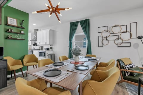 Table expands to comfortably seat 8.