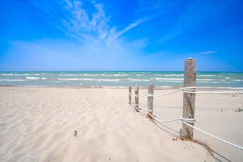 Sun loungers, beach towels